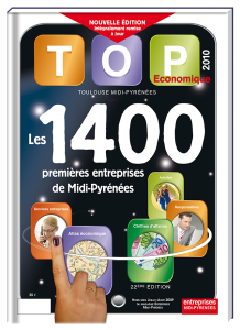 Création de la couverture du TOP Economique 2010 Midi Pyrénées - Claudine Defeuillet, graphiste designer, pour COCO and Co