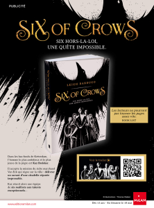 Pub livre Six of Crows